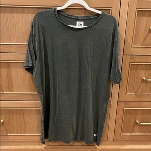 Men's Green T-Shirt Quicksilver Size Large